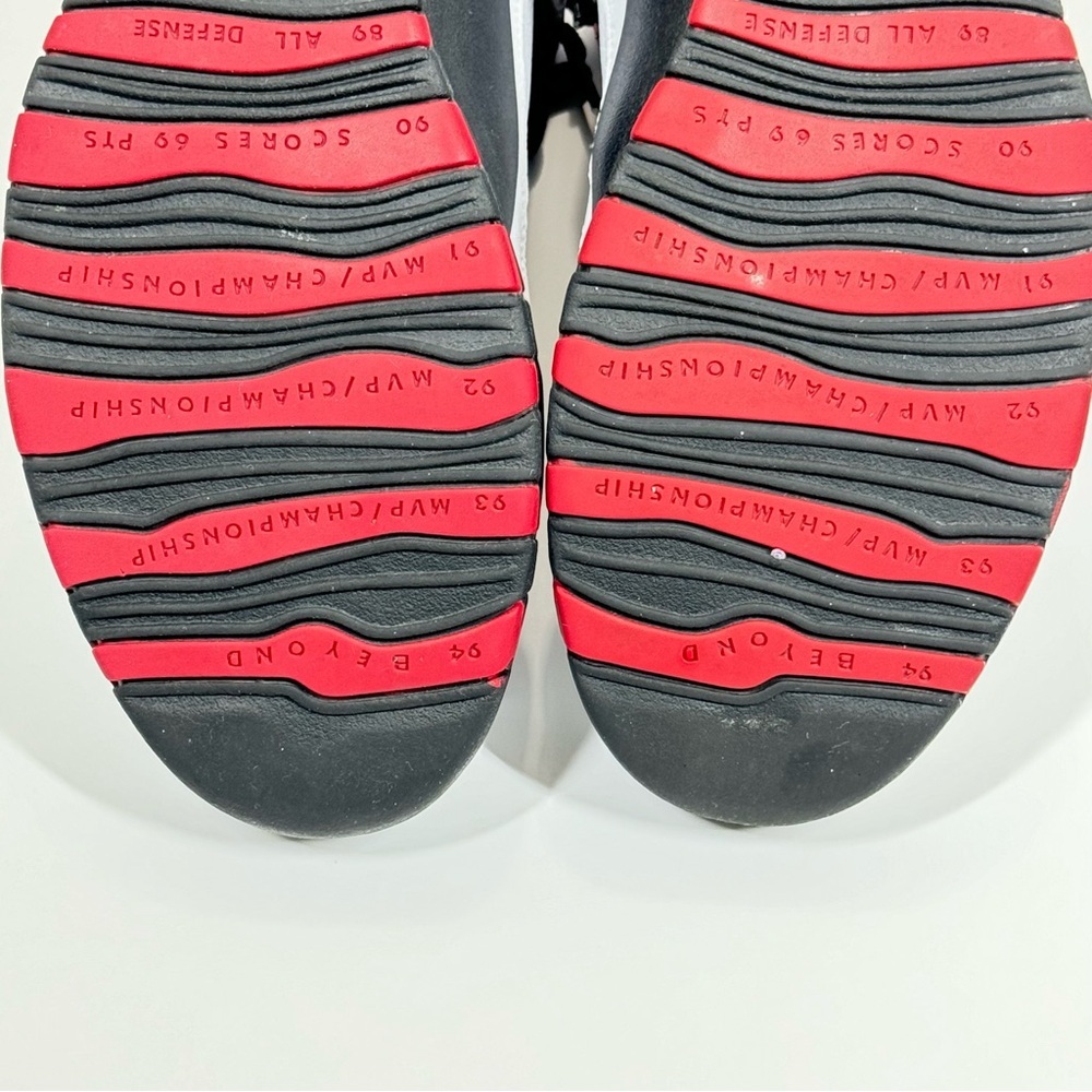 Air Jordan Retro 10 White/Varsity Red-Black Sneakers - Picture 12 of 16